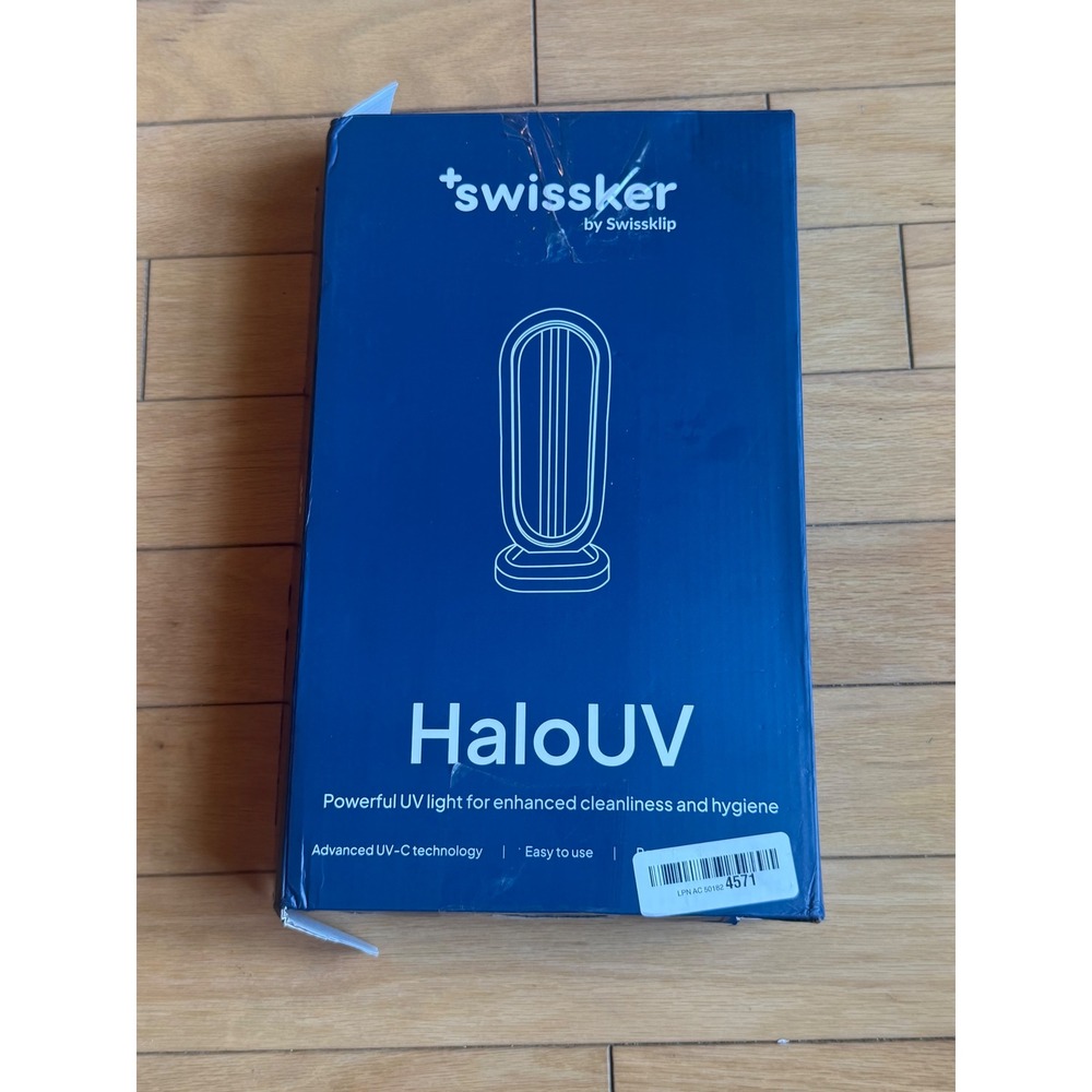 Swissker HaloUV Lamp UV-C Sanitizing Light Black Corded with Remote Control